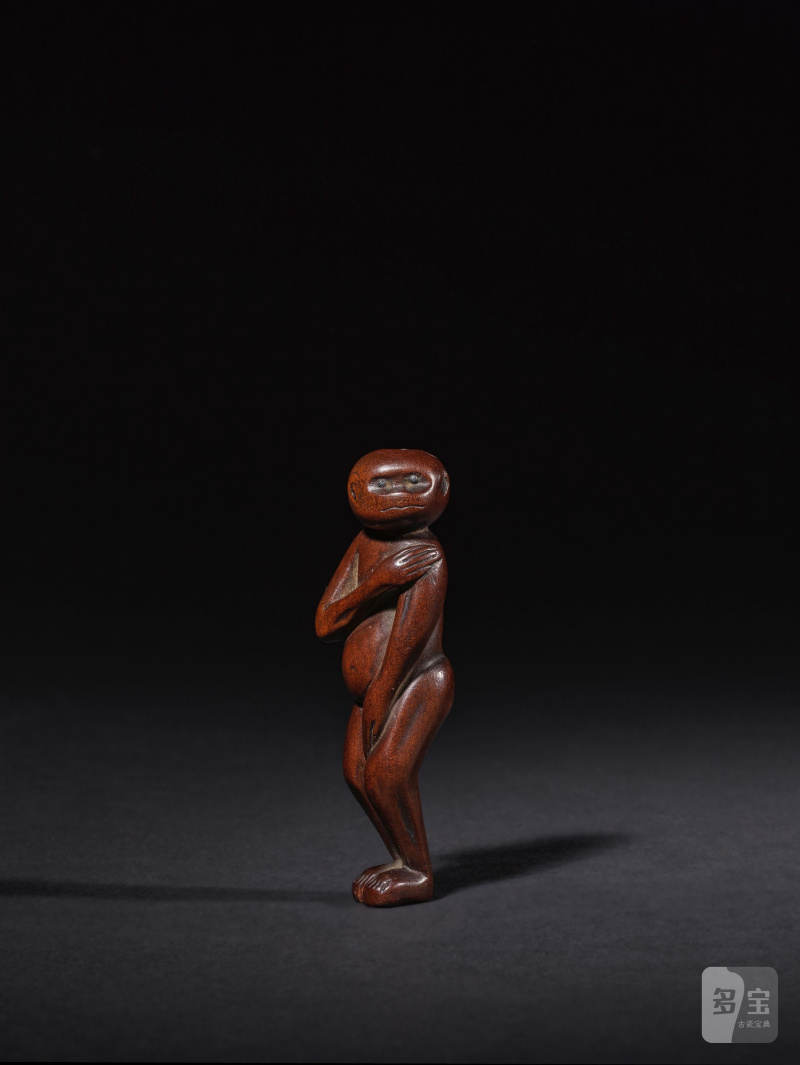 木彫根付 猿 無銘 19世紀 | NETSUKE EN BOIS REPRÉSENTANT UN SINGE - 图8
